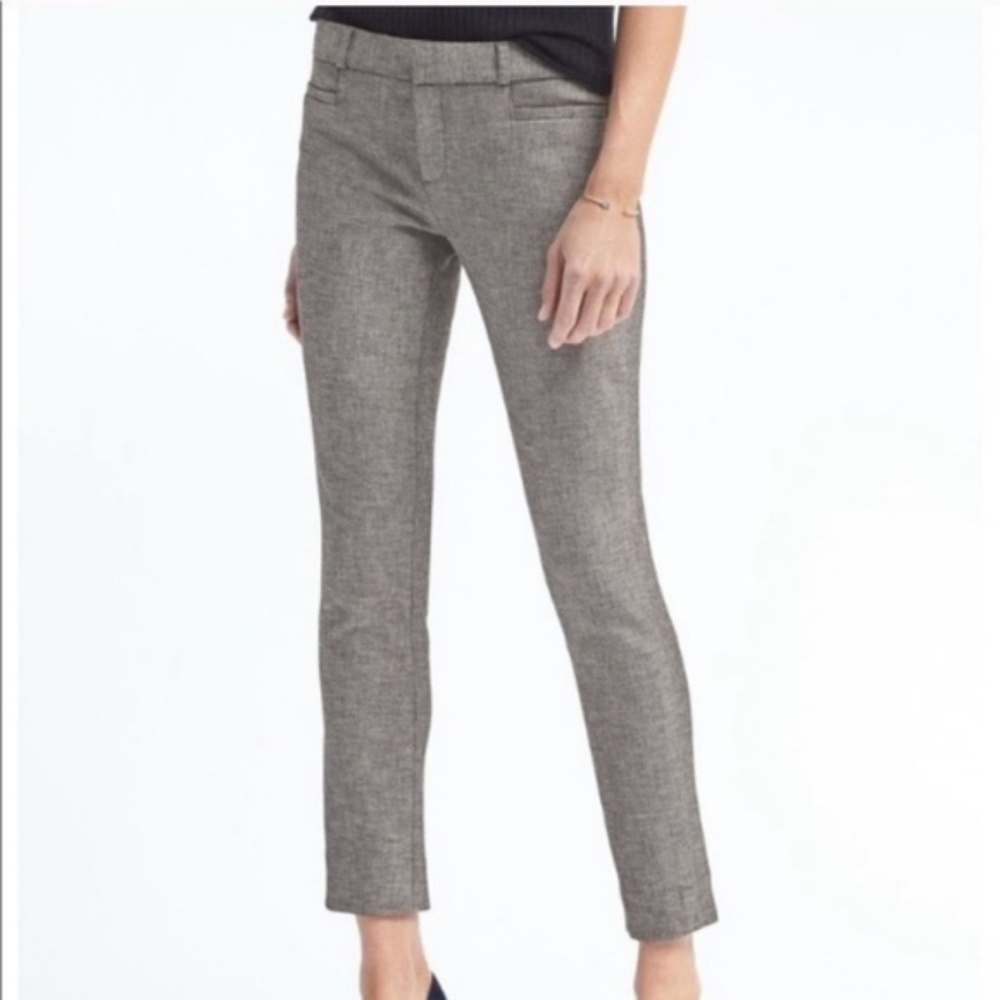 Banana Republic Skinny Sloan Grey Textured 0
